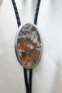 Gemma // Orange Moss Agate Bolo Tie