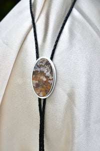 Gemma // Orange Moss Agate Bolo Tie