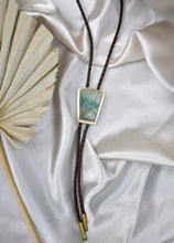 Load image into Gallery viewer, June // Fluorite &amp; Brass Bolo Tie