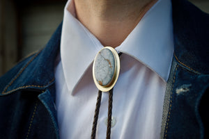 Justine // Seafoam Jasper Bolo Tie